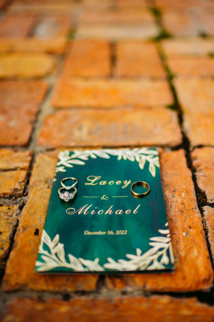 Wedding detail shots at Rip Van Winkle Gardens for a Louisiana Wedding