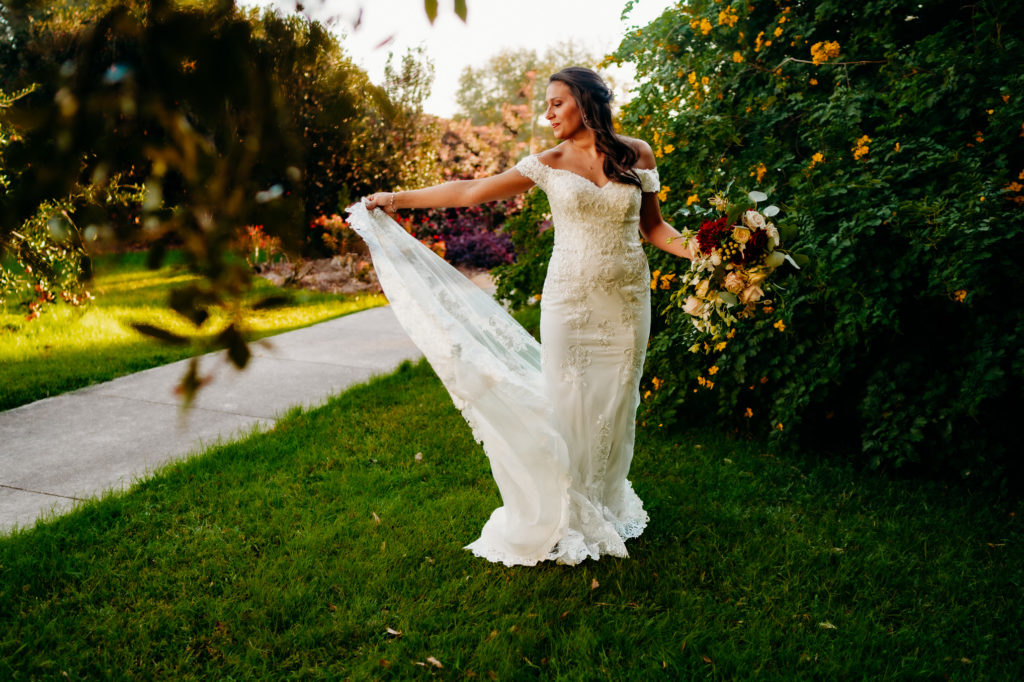 Bridal portraits shot at Rip Van Winkle Gardens for a Louisiana Wedding